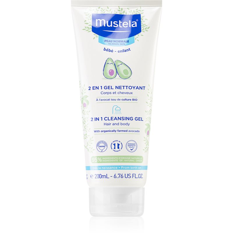 Mustela Bébé gel de duș pentru corp și păr pentru copii 200 ml