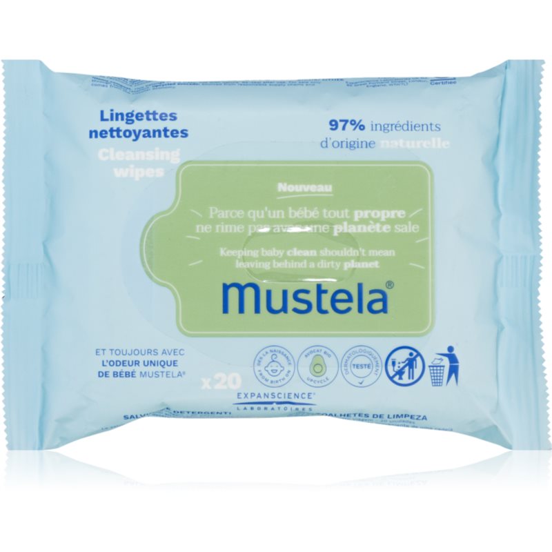 Mustela Bébé Cleansing Wipes Șervețele umede pentru copii 20 buc