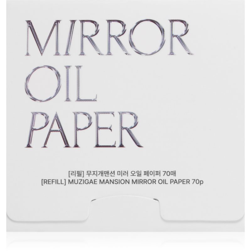 MUZIGAE MANSION Mirror Oil Paper Refill foițe cu efect matifiant…