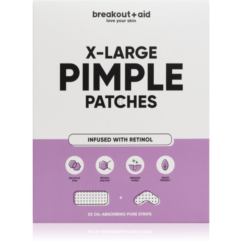 My White Secret Breakout + Aid X-Large Pimple Patches tratament topic pentru acnee cu acid salicilic 5 buc