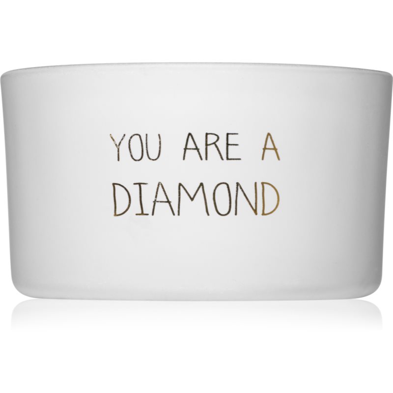 My Flame Amber\'s Secret You Are A Diamond lumânare parfumată cu fitil din lemn 9x5 cm