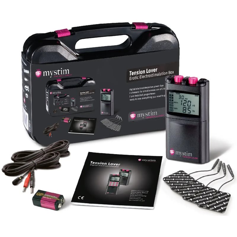 Mystim Tension Lover Electro stimulation electrostimulator cu accesorii 9 buc