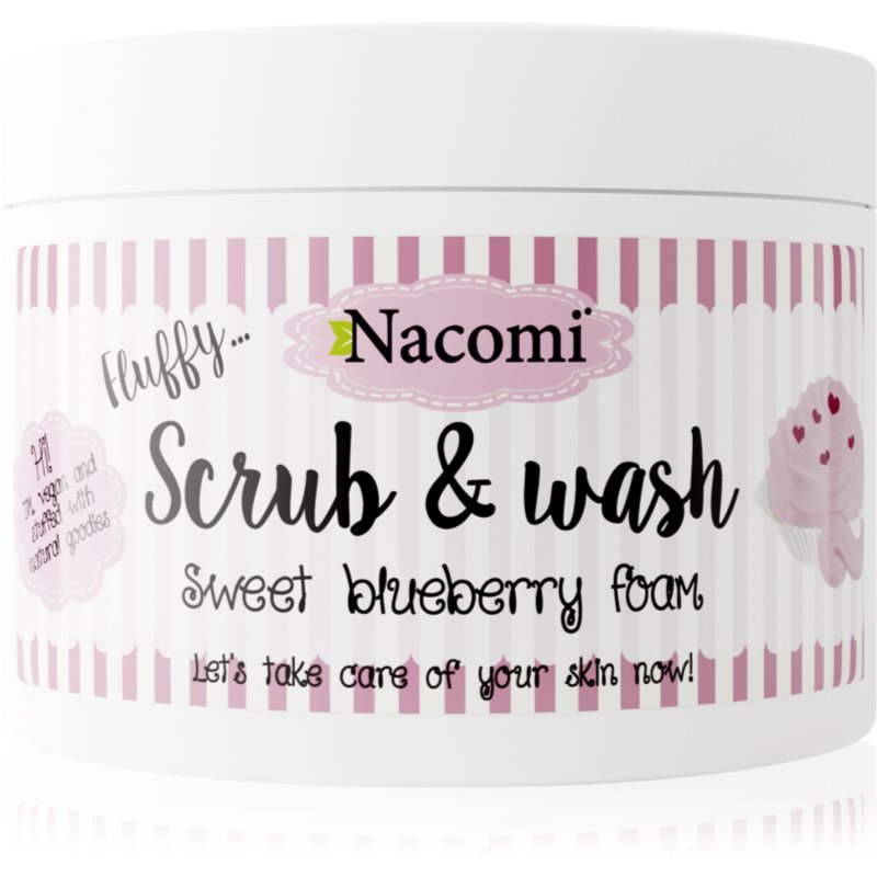 Nacomi Fluffy... Sweet Blueberry Foam exfoliant pentru corp 180 ml