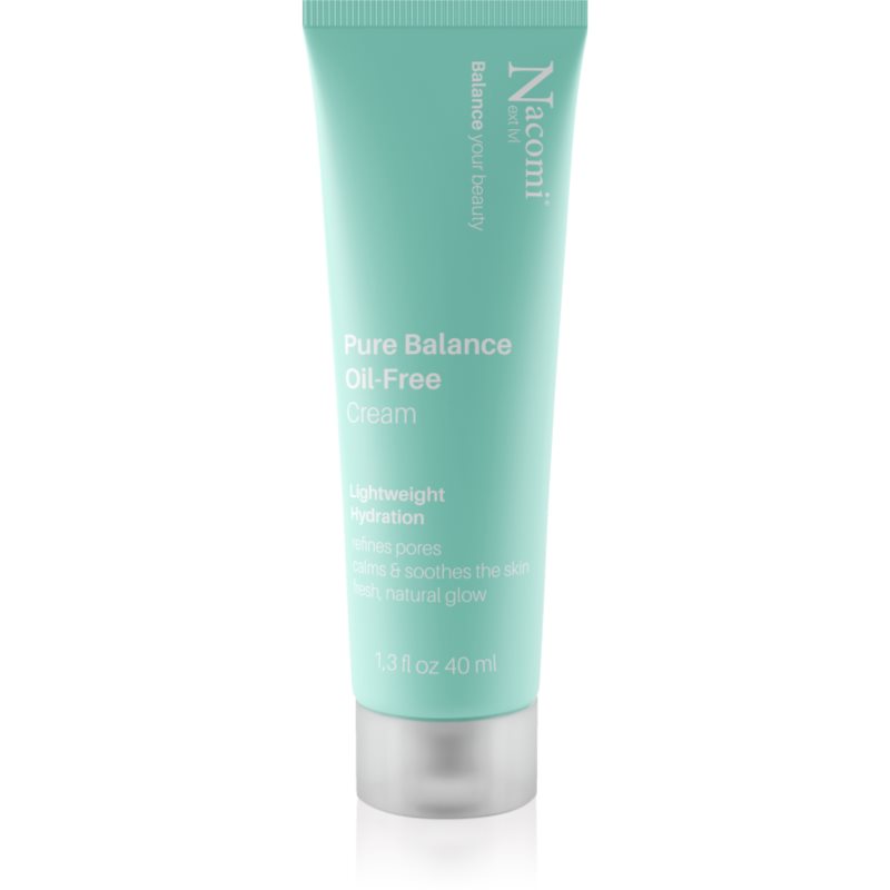 Nacomi Next Level Pure Balance cremă hidratantă fără ulei pentru ten gras și mixt 40 ml