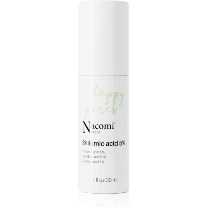 Nacomi Next Level Happy Pores exfoliant de curățare pentru pielea problematică și grasă Shikimic acid 5% 30 ml