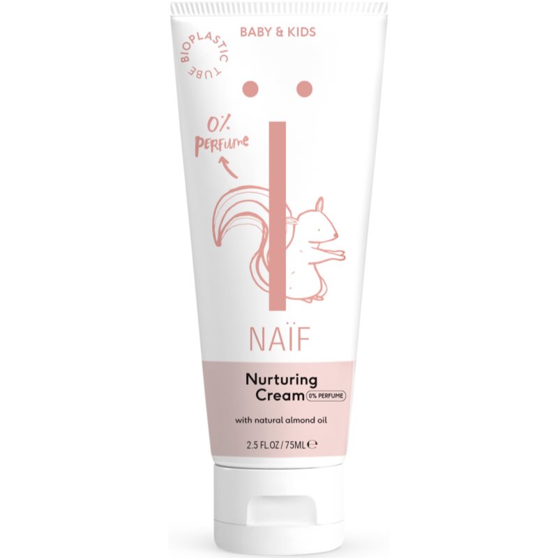 Naif Baby & Kids Nurturing Cream crema pentru ingrijire fara parfum pentru nou-nascuti si copii 75 ml