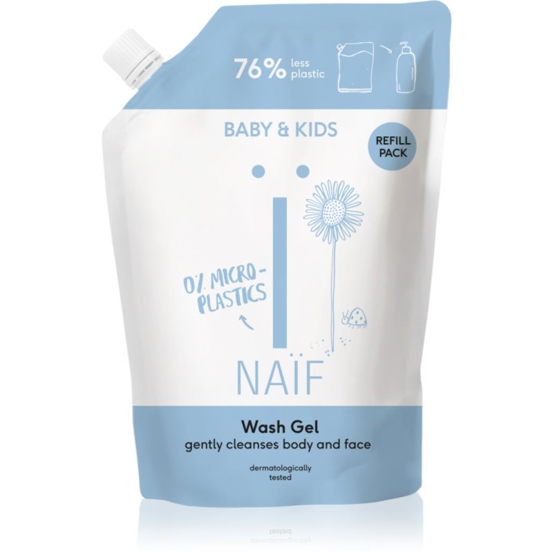 Naif Baby & Kids Wash Gel gel pentru spălarea și curățarea copiilor și a bebelușilor rezervă 500 ml