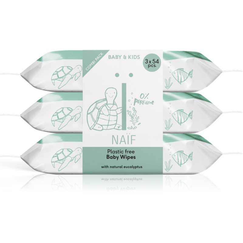 Naif Baby & Kids Lotion Wipes Șervețele umede pentru nou-nascuti si copii 3x54 buc