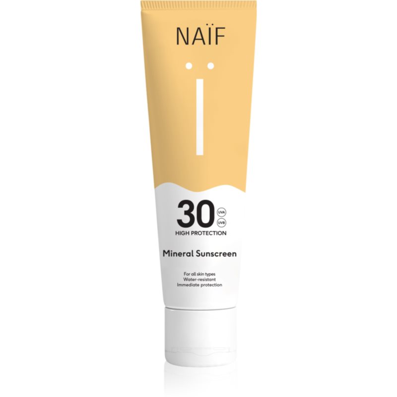 Naif Sun Mineral Sunscreen SPF 30 crema pentru protectie solara SPF 30 rezistent la apă 100 ml