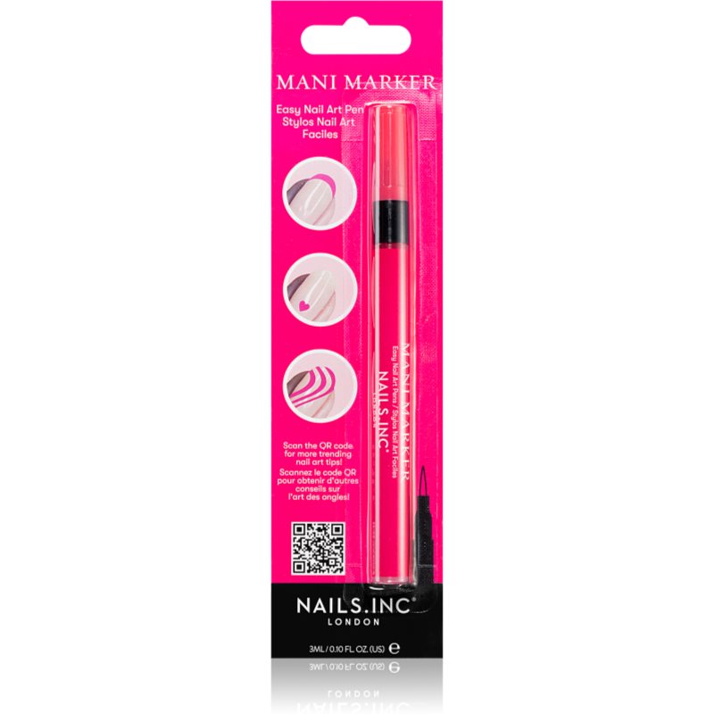 Nails Inc. Mani Marker Lac de unghii decorative in baton aplicator culoare Pink 3 ml
