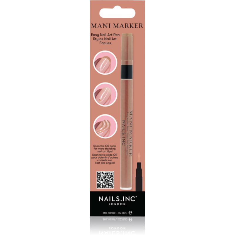 Nails Inc. Mani Marker Lac de unghii decorative in baton aplicator culoare Sparkling Wine Rose Gold 3 ml