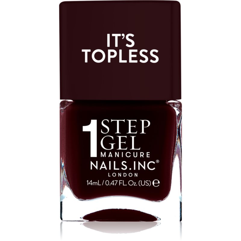Nails Inc. It’s Topless lac de unghii sub forma de gel pentru un efect de lunga durata culoare Billie 14 ml Nails Inc. It’s Topless lac de unghii sub forma de gel pentru un efect de lunga durata culoare Billie 14 ml
