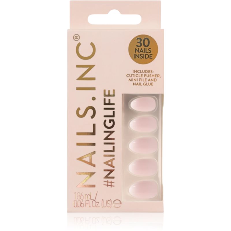 Nails Inc. #NailingLife Press-On Nails unghii artificiale culoare So Selena Nude Ombré Effect 33 buc