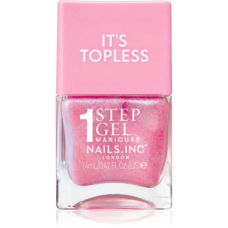 Nails Inc. It’s Topless lac de unghii sub forma de gel pentru un efect de lunga durata culoare Danielle Magenta Shimmer 14 ml