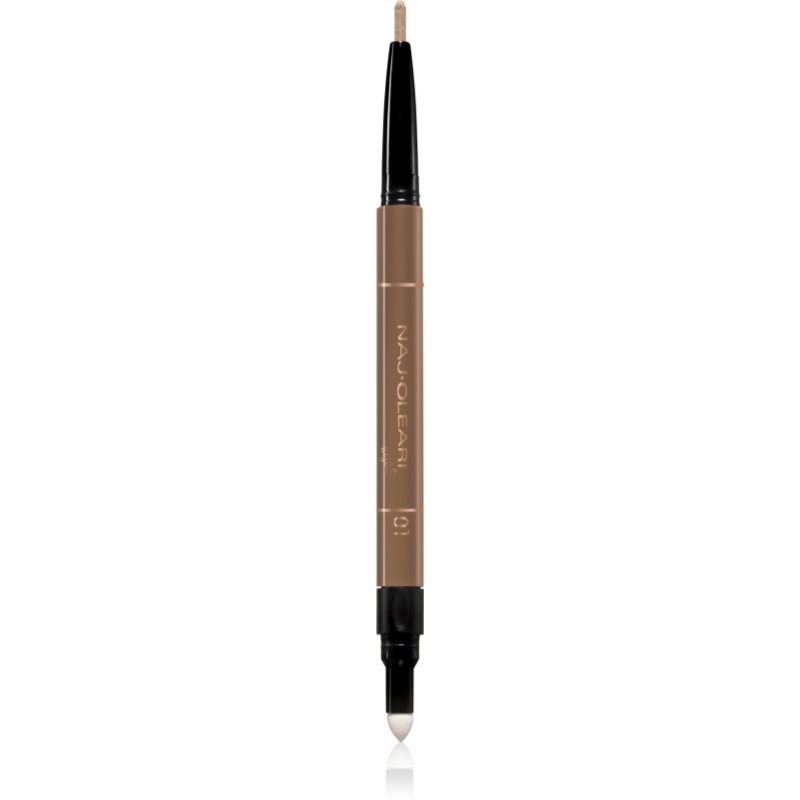 Naj Oleari 3 in 1 Perfect Brow creion gel pentru sprancene fata-verso 0.15 g