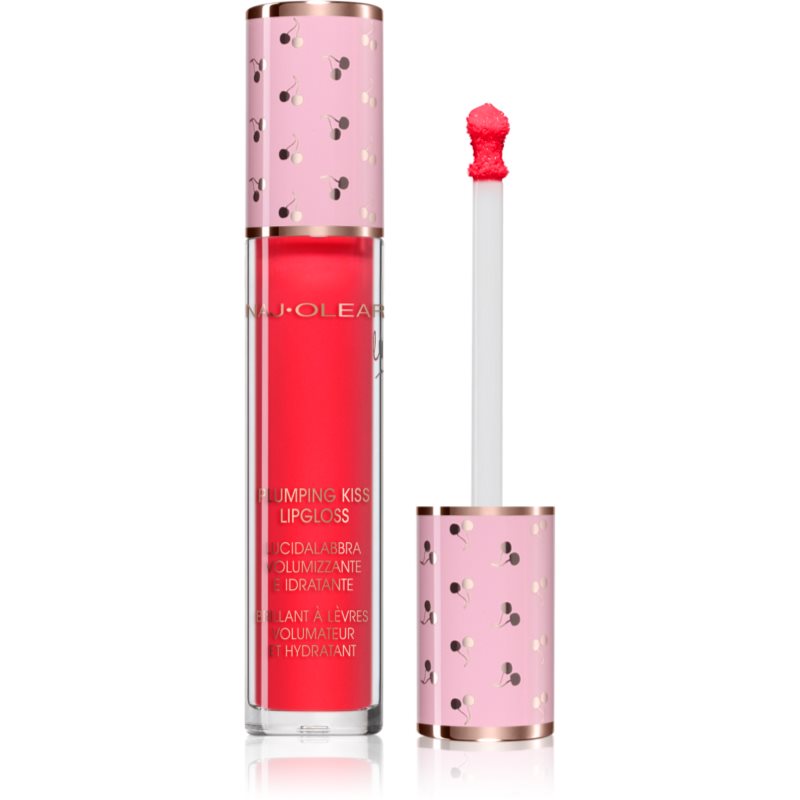 Naj Oleari Plumping Kiss Lip Gloss Luciu de buze hidratant pentru un volum suplimentar pentru femei 09 Raspberry Red 6 ml