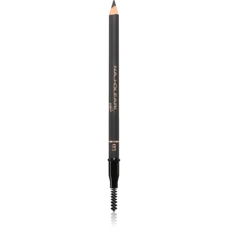Naj Oleari Fill-in Brow Pencil creion pentru sprancene cu pensula pentru femei 03 Dark Brown 1.1 g