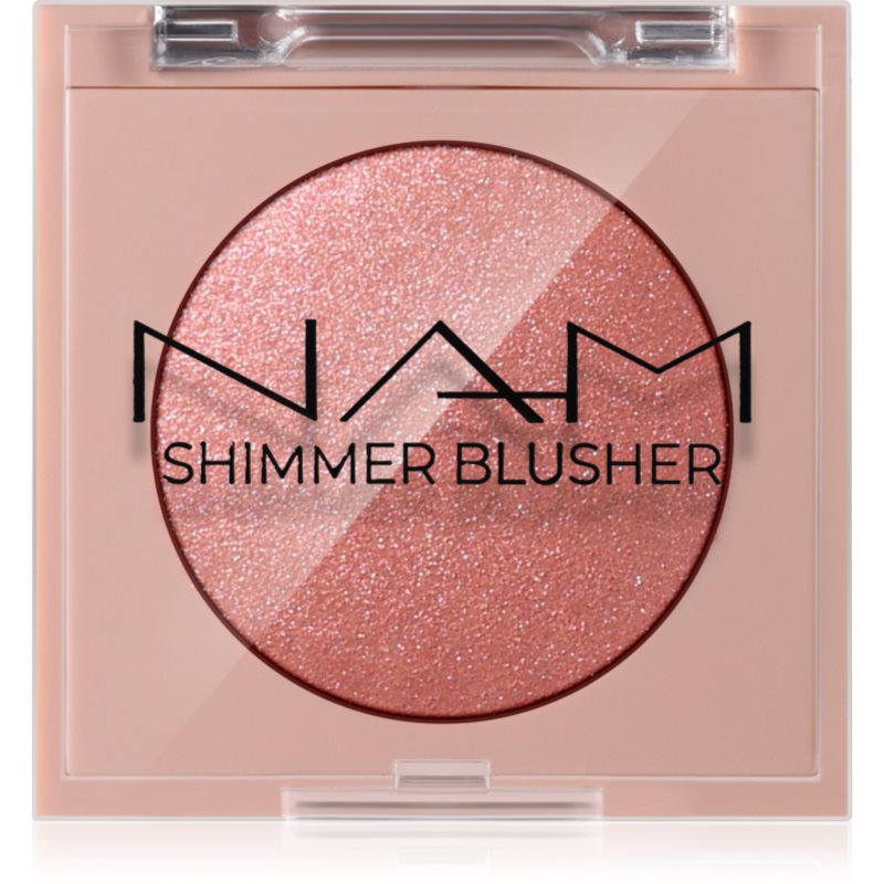 NAM Shimmer Blusher Blush rezistent culoare 2 Peach Ice Tea 4 g