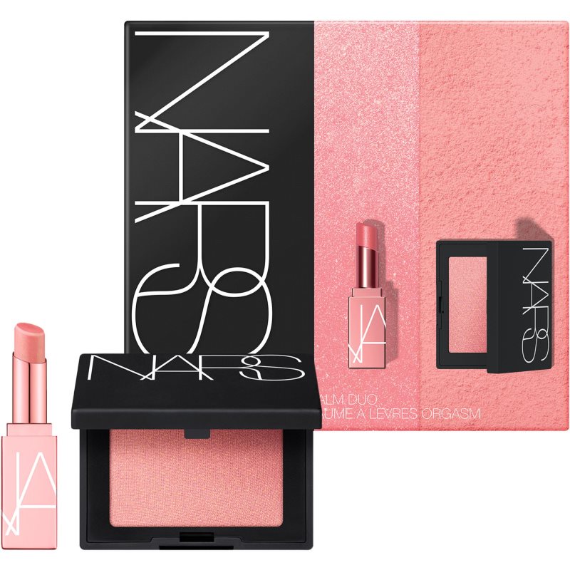 NARS MINI BLUSH & LIP BALM SET Limited Edition set cadou buze si obraz culoare Orgasm