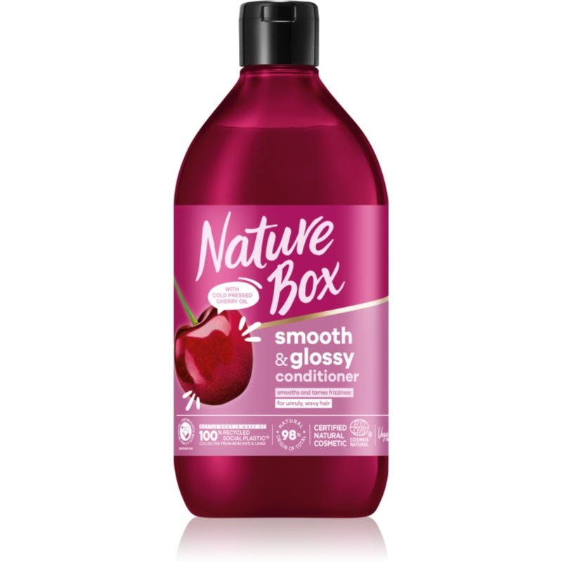 Nature Box Cherry balsam cu efect de netezire pentru par indisciplinat 385 ml