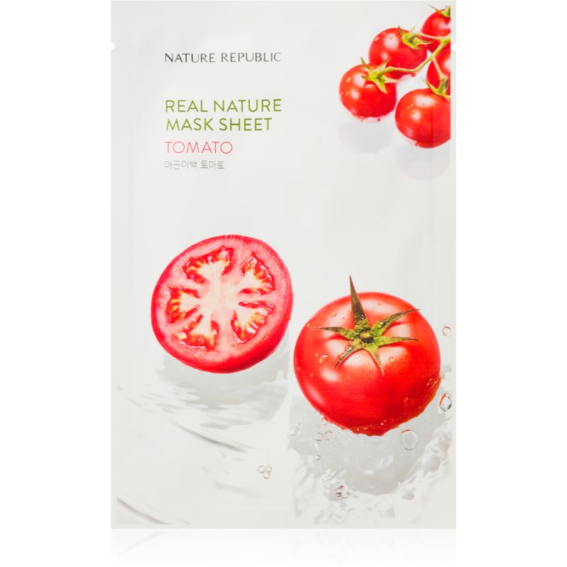 NATURE REPUBLIC Real Nature Tomato Mask Sheet masca de celule cu efect reimprospator 23 ml