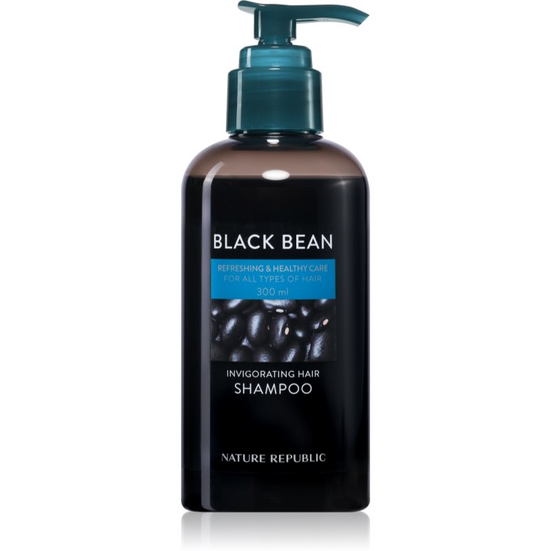 NATURE REPUBLIC Black Bean Invigorating Hair Shampoo șampon împotriva subțierii și căderii părului 300 ml