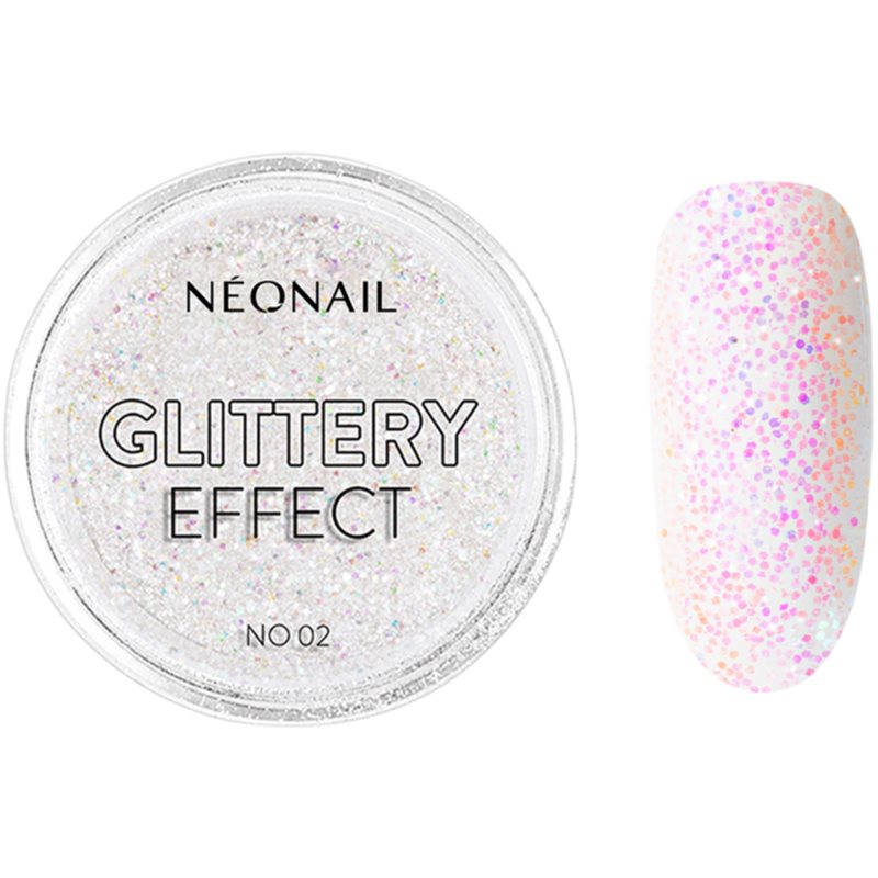 NEONAIL Glittery Effect pudra cu particule stralucitoare pentru unghii culoare No. 02 2 g