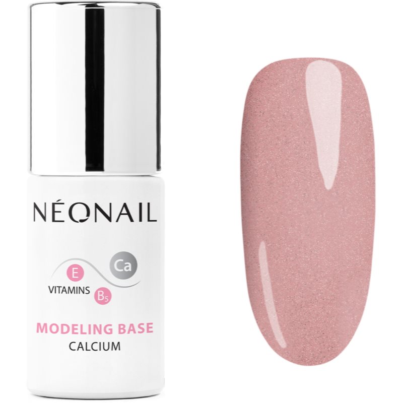 NeoNail Modeling Base Calcium baza gel pentru unghii cu calciu culoare Bubbly Pink 7,2 ml