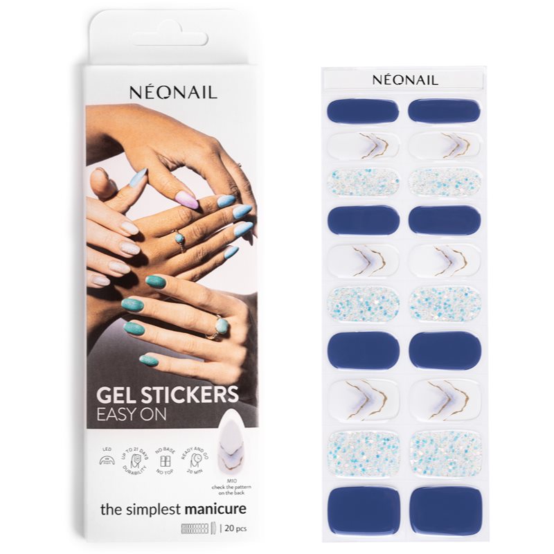 NEONAIL Easy On Gel Stickers folii autocolante pentru unghii culoare M10 20 buc