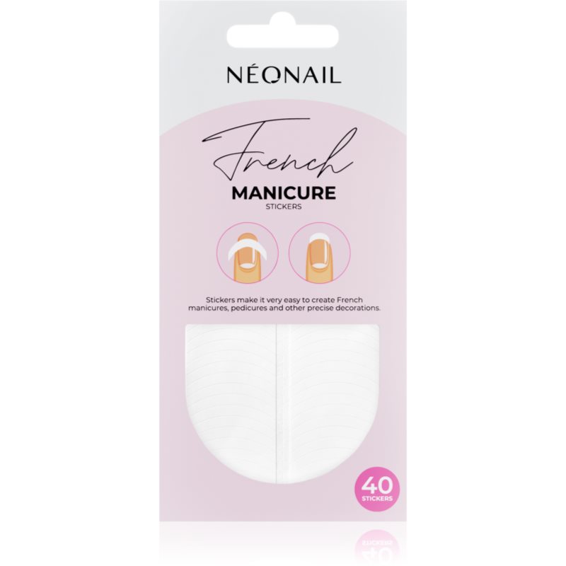 NEONAIL French Manicure Stickers folii autocolante pentru unghii tip 01 40 buc