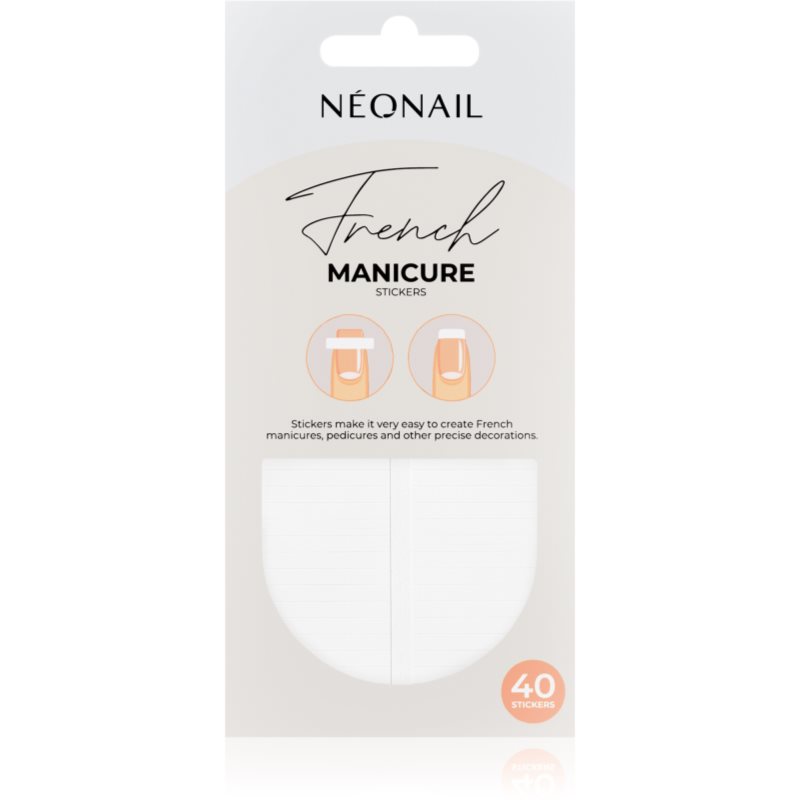 NEONAIL French Manicure Stickers folii autocolante pentru unghii tip 02 40 buc