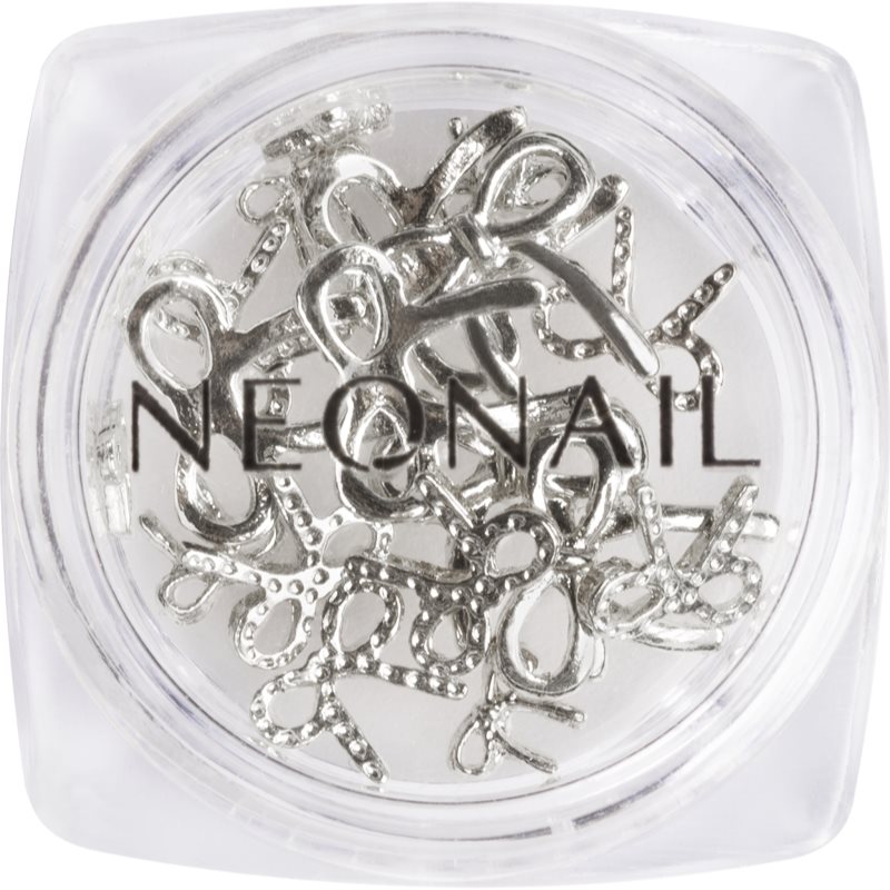 NEONAIL Nail Art 3D Bows decorație pentru unghii culoare Silver 1 buc