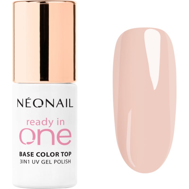 NEONAIL Ready In One 3in1 UV Gel Polish lac de unghii sub forma de gel cu pulbere de diamante culoare 03 One Apricot 7.2 ml