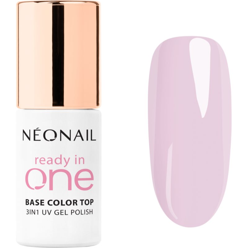 NEONAIL Ready In One 3in1 UV Gel Polish lac de unghii sub forma de gel cu pulbere de diamante culoare 09 One Pastel Lilac 7.2 ml