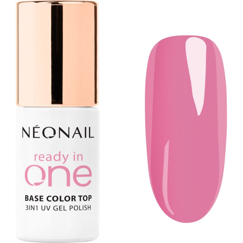 NEONAIL Ready In One 3in1 UV Gel Polish lac de unghii sub forma de gel cu pulbere de diamante culoare 10 One Pink Spark 7.2 ml