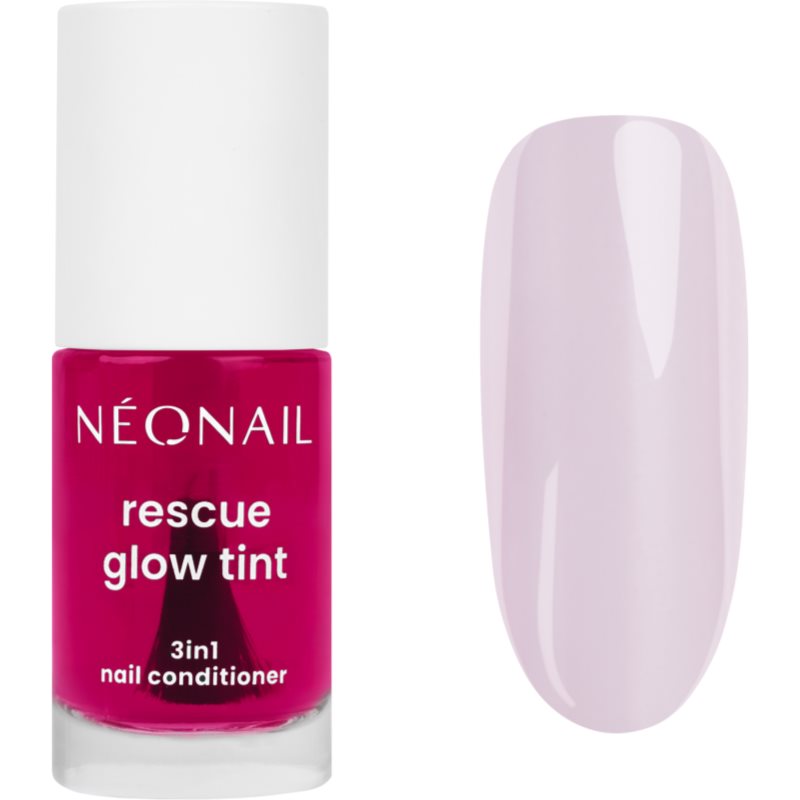 NEONAIL Rescue Glow Tint 3in1 Nail Conditioner lac de unghii pentru ingrijire culoare Glazed Raspberry 7.2 ml