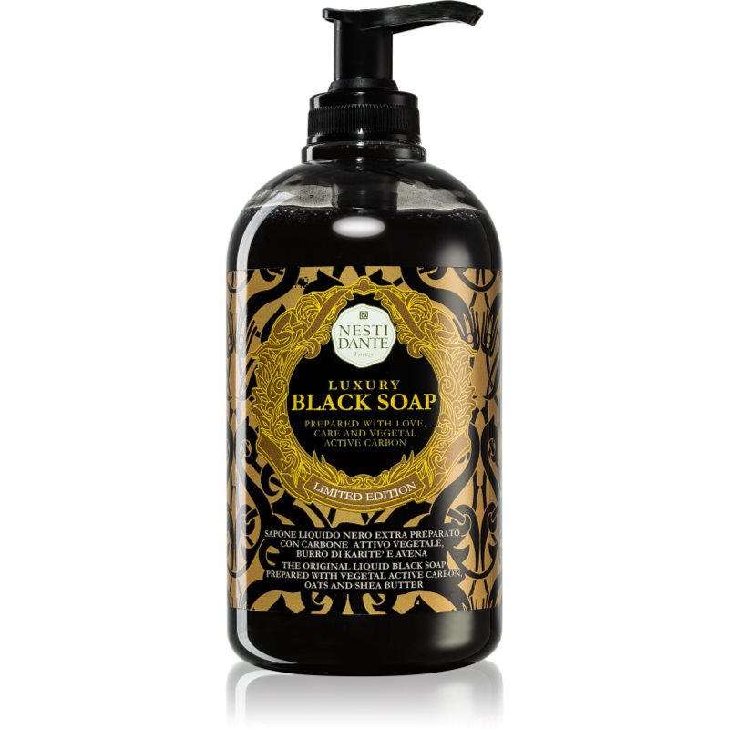 Nesti Dante Luxury Black Flüssigseife mit Pumpe 500 ml