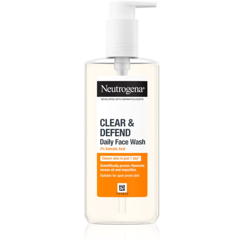 Neutrogena Clear & Defend gel de curățare cu 2% acid salicilic 200 ml