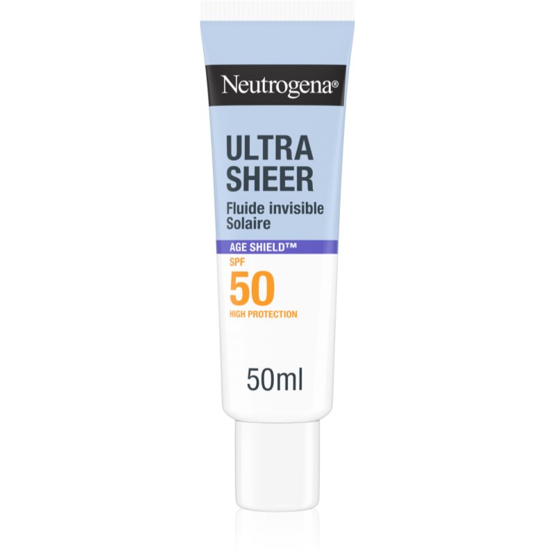 Neutrogena Ultra Sheer Age Shield fluid cu o consistenta usoara SPF 50 50 ml