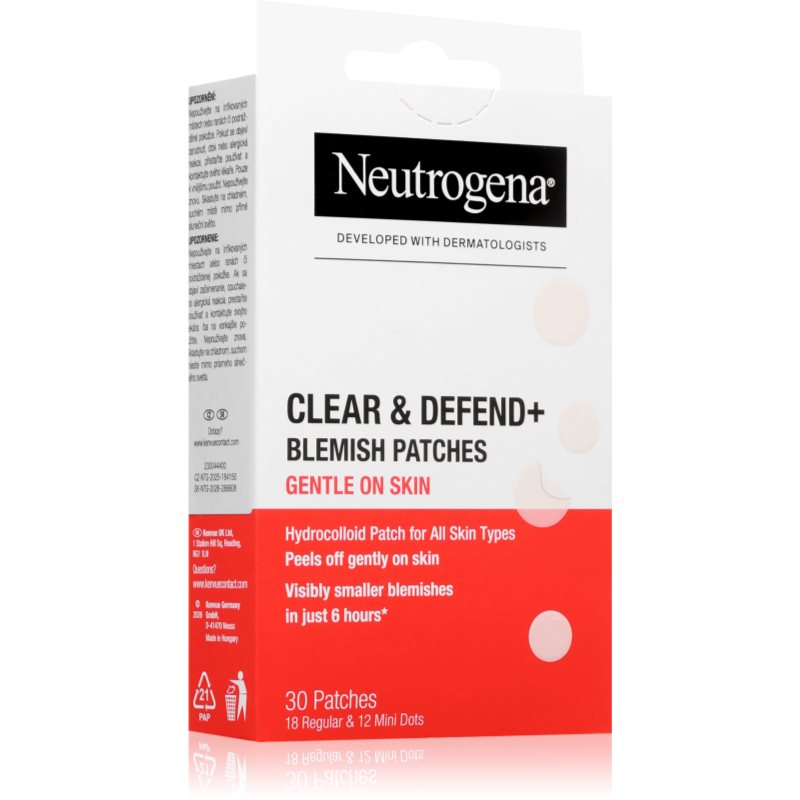 Neutrogena Clear & Defend+ plasturi pentru piele problematică pentru piele sensibilă 30 buc