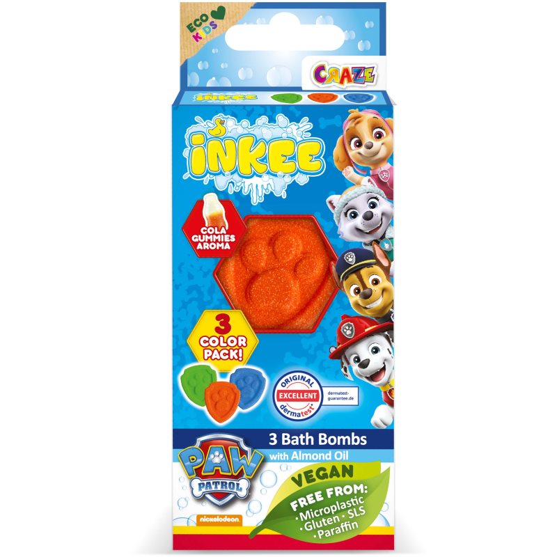 Nickelodeon Paw Patrol Bath Bomb bombă de baie pentru copii 3x15 g