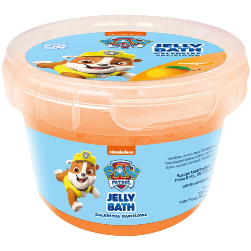 Nickelodeon Paw Patrol Jelly Bath produse pentru baie pentru copii Mango - Rubble 100 g