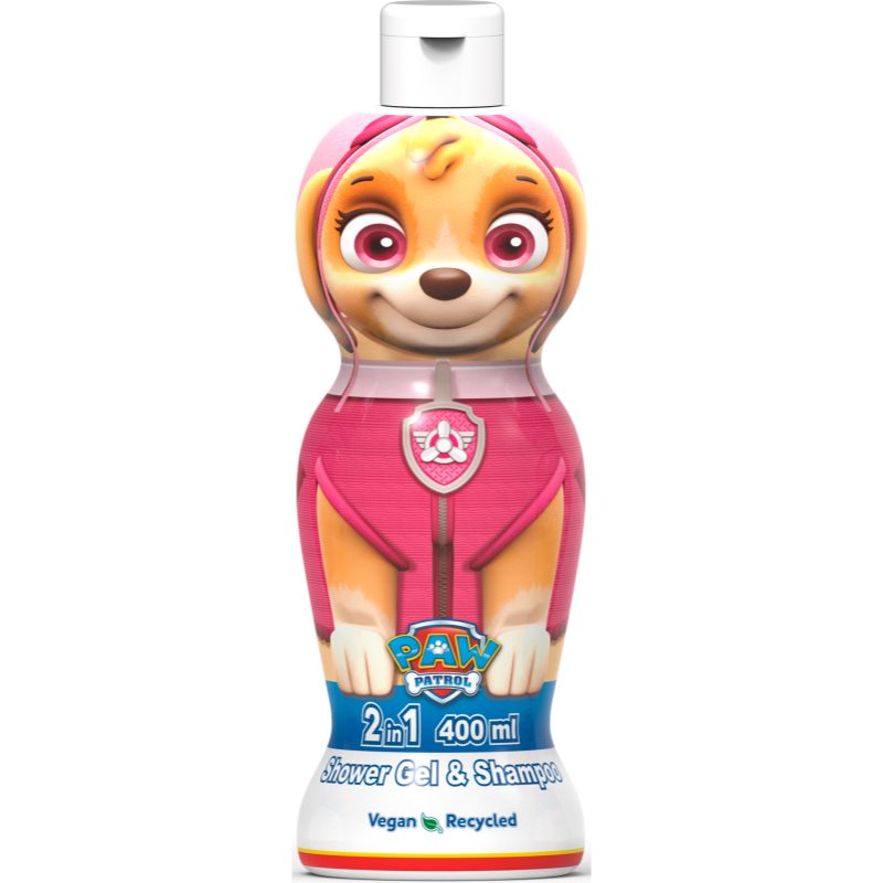 Nickelodeon Paw Patrol Shower Gel & Shampoo 2 in 1 gel de dus si sampon pentru copii Skye 400 ml