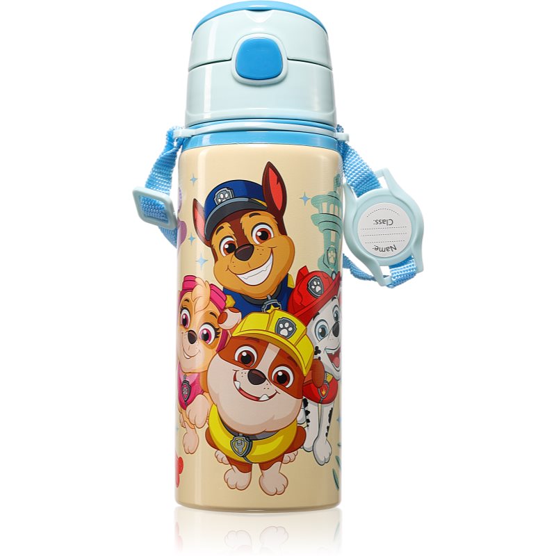 Nickelodeon Paw Patrol Aluminium Water Bottle With Strap sticlă pentru apă pentru copii 600 ml