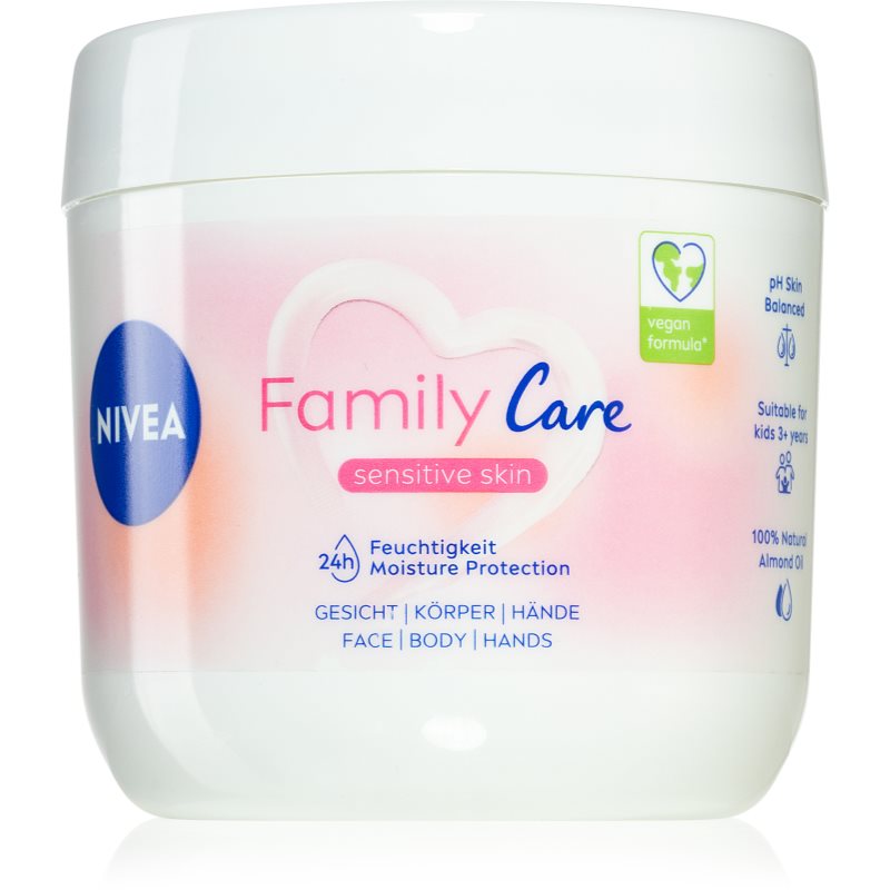 NIVEA Family Care crema hidratanta usoara pentru fata, maini si corp 450 ml