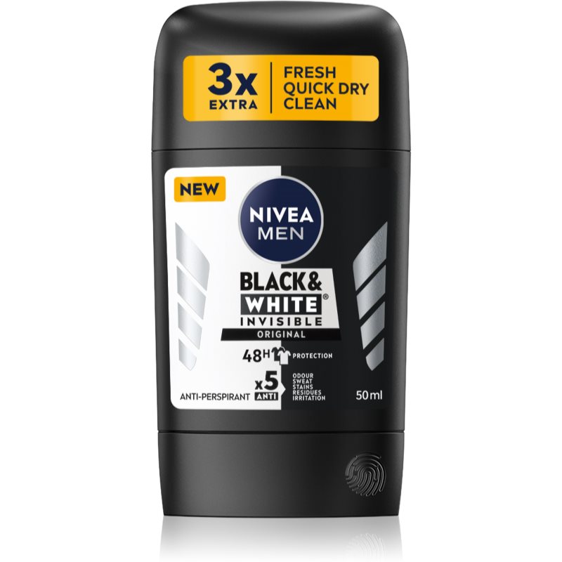 Nivea Men Black & White Invisible Original antiperspirant stick 50 ml
