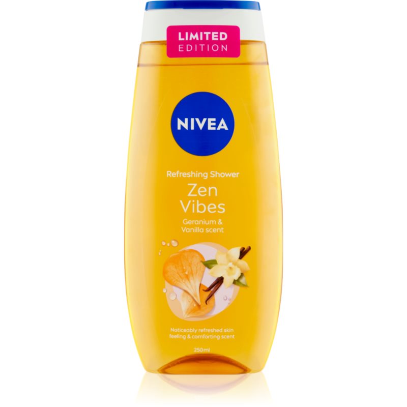 Nivea Zen Vibes gel calmant pentru dus Geranium & Vanilla 250 ml