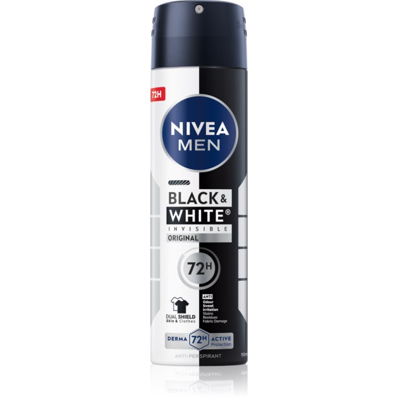 Nivea Men Invisible Black & White spray anti-perspirant pentru barbati