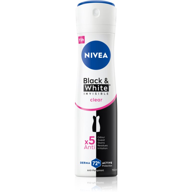 Nivea Invisible Black & White Clear antiperspirant Spray pentru femei 150 ml