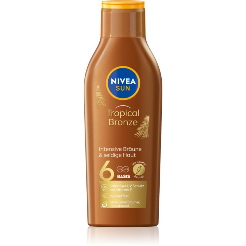 NIVEA SUN Tropical Bronze Sonnenmilch SPF 6 Farbenmix 200 ml